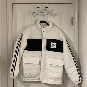 Adidas White Puffer Jacket